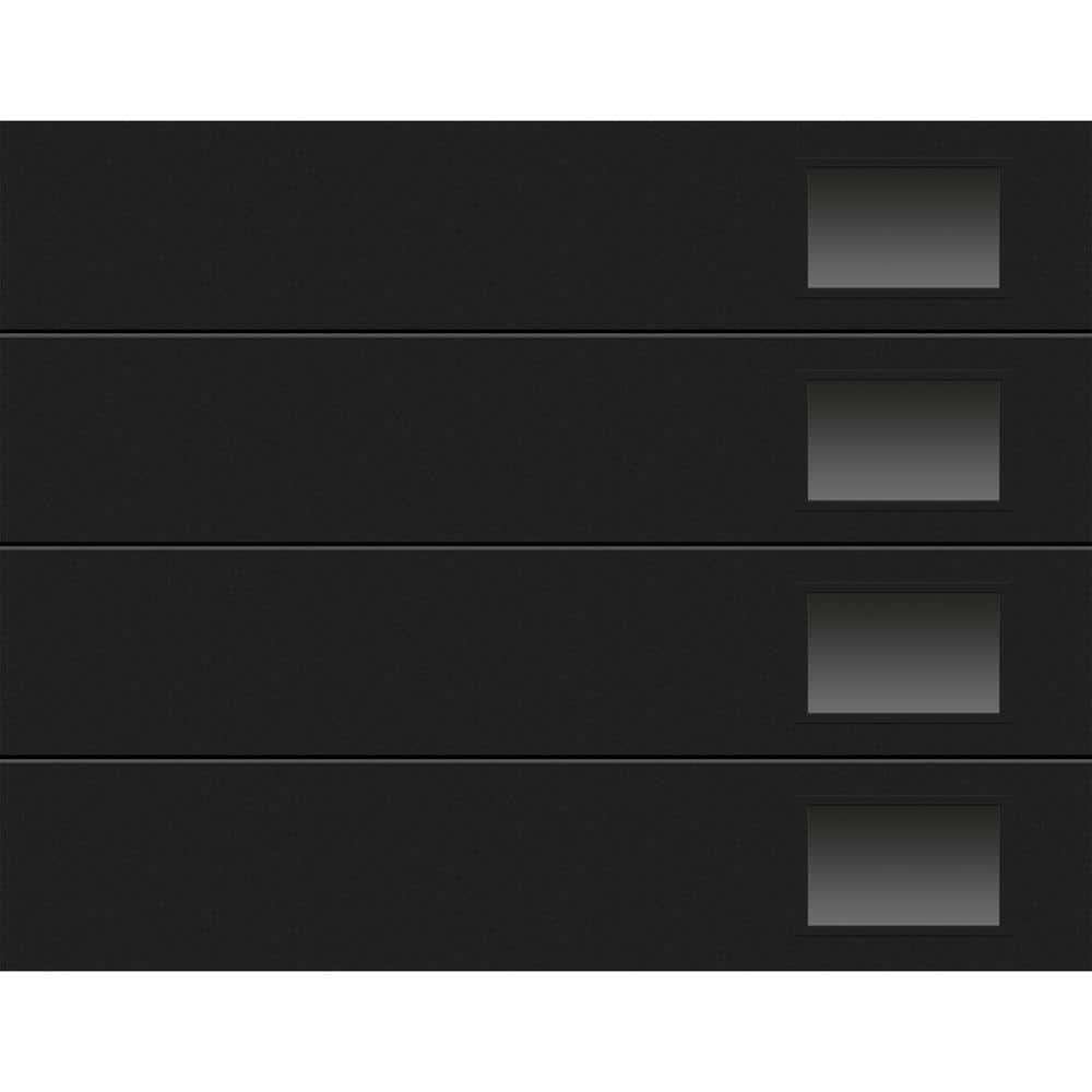Brushed Scole Stripe / BLACK × GRAGE clopay-garage-doors-gdu465-