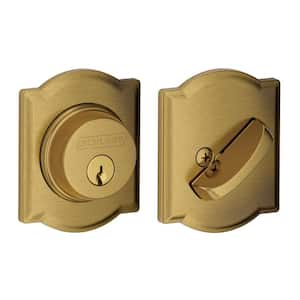 B60 Series Camelot Antique Brass Single Cylinder Deadbolt Certified Highest for Security and Durability
