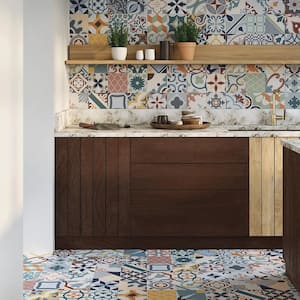 Lumier Multicolor 6.5 in. x 6.5 in. Glazed Porcelain Floor and Wall Tile (0.30 sq. ft. / each)