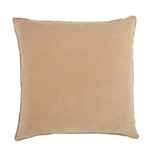 Rouen Beige 26 in. x 26 in. Polyester Fill Throw Pillow