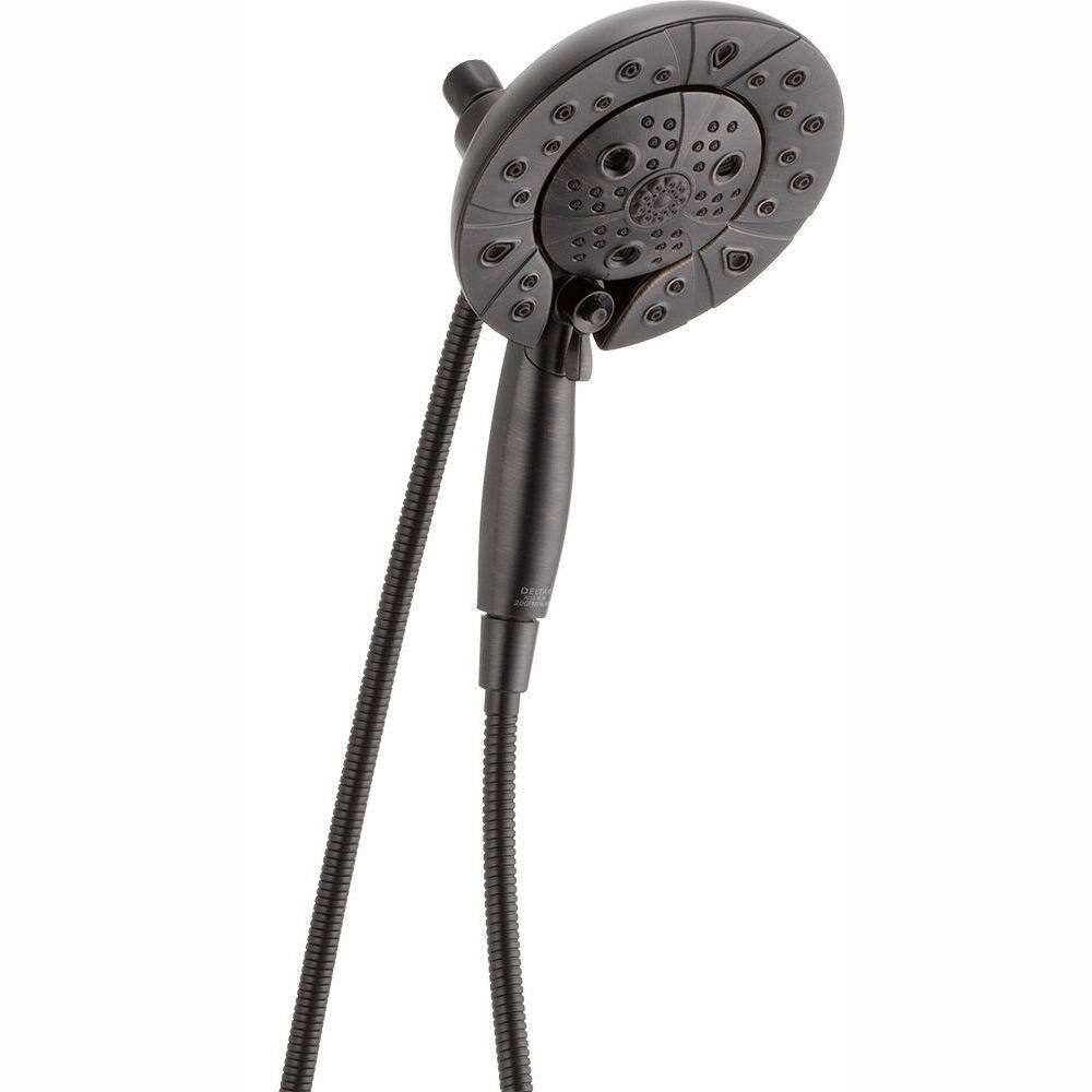 Delta In2ition w/H2Okinetic Venetian Bronze 5-Spray Dual Shower Head 1.75-GPM (6.6-LPM) Delta In2ition w/H2Okinetic Venetian Bronze 5-Spray Dual Shower Head 1.75-GPM (6.6-LPM)