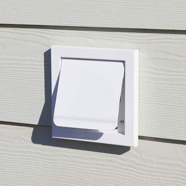 Master Flow - 4 in. Round Wall Vent Flush Mount in White