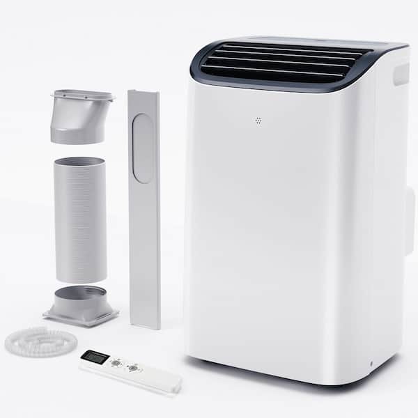 12000(DOE) BTU Portable Air Conditioner in White with Remote Control, 4 in 1 AC Cooling Unit