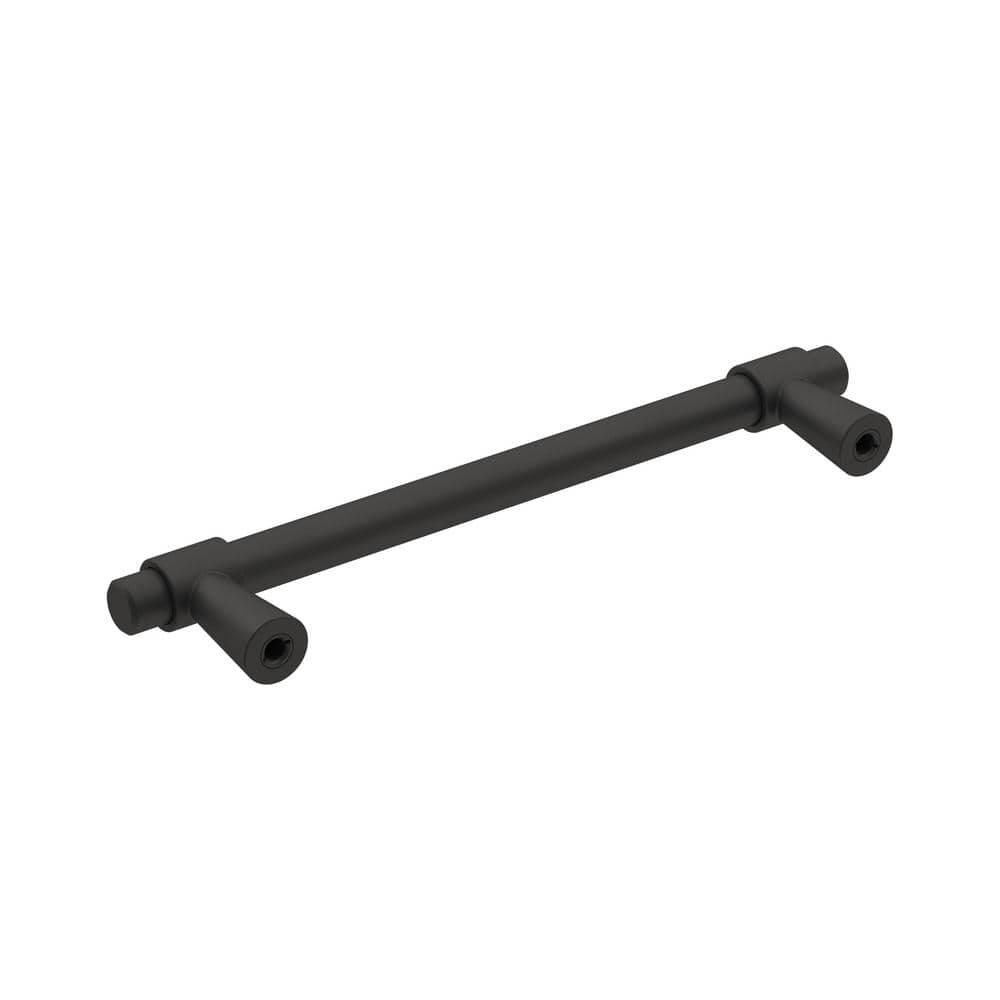 Matte Black Modern 5-1/16" Cabinet Drawer Pull with Mounting Hardware