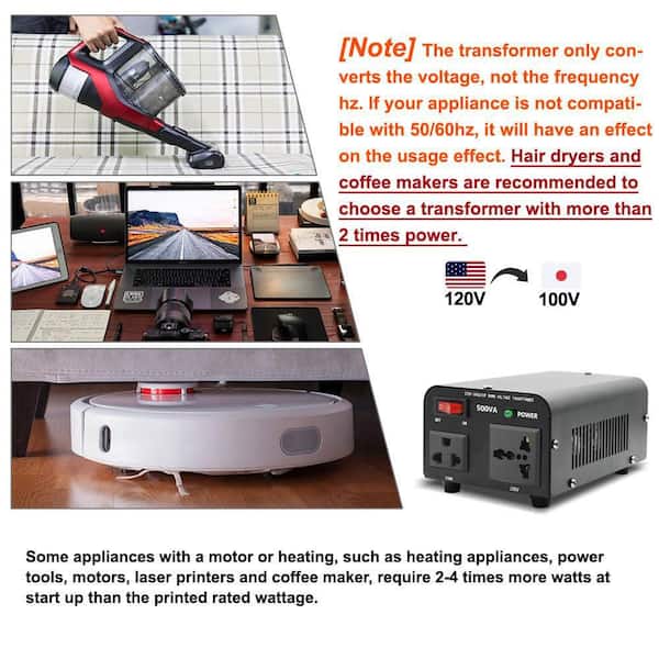 YICHUHAOXI 500W Step Down Voltage Converter 120V to 100V