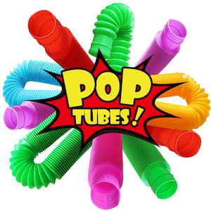 Pull and Pop Tube Sensory Fidget Toy for Kids and Adults - Sensory Educational Toys for Stress (6-Pack)