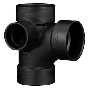 3 in. x 3 in. x 3 in. x 2 in. ABS DWV San Tee Left Inlet