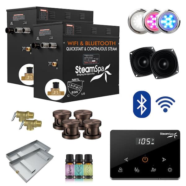 Black Series 21000-Watt Steam Generator with Fully Wireless Remote, Bluetooth, WiFi and Auto Drain in Oil Rubbed Bronze