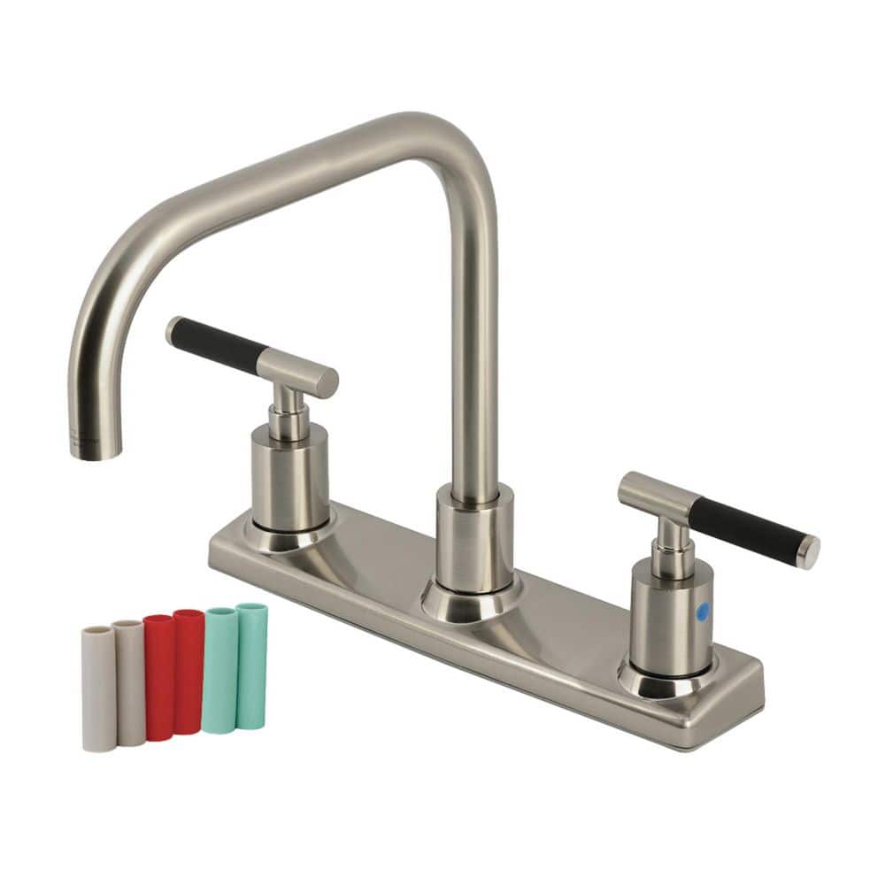 Kaiser 2-Handle Deck Mount Centerset Kitchen Faucet in Brushed Nickel price history on PriceWatchPro