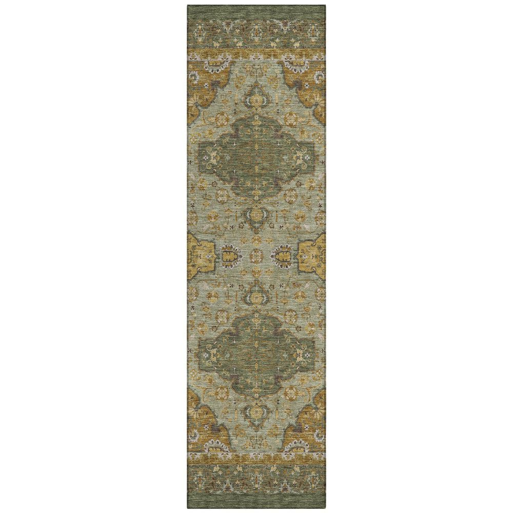Chantille Machine Washable Indoor/Outdoor Abstract ACN2854 Olive 2 ft. x 7 ft. Runner Rug price history on PriceWatchPro