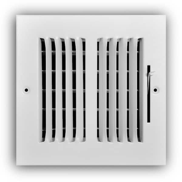 Everbilt 6 in. x 6 in. 2-Way Steel Wall/Ceiling Register in White