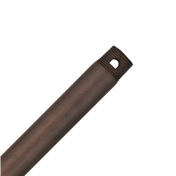 Casablanca Hang-Tru Perma Lock 12 in. Brushed Cocoa Bronze Extension Downrod for 10 ft. ceilings