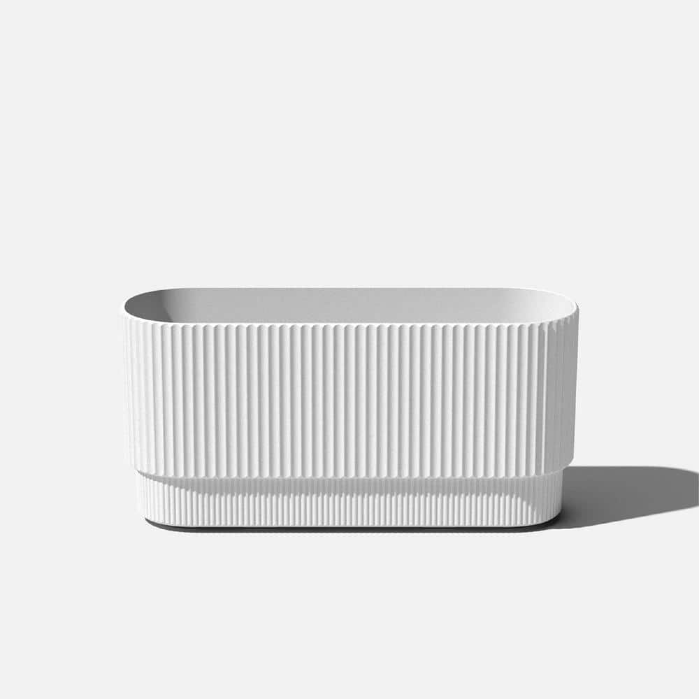 Demi 30" White Concrete-Composite Long Planter
