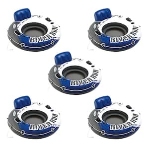 River Run 1 Person Inflatable Floating Tube Lake/Pool/Ocean Raft (5-Pack)