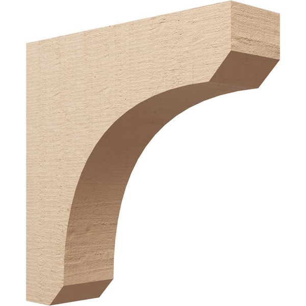 Ekena Millwork 9 in. x 36 in. x 36 in. Thin Legacy Rough Cedar Woodgrain TimberThane Corbel, Primed Tan