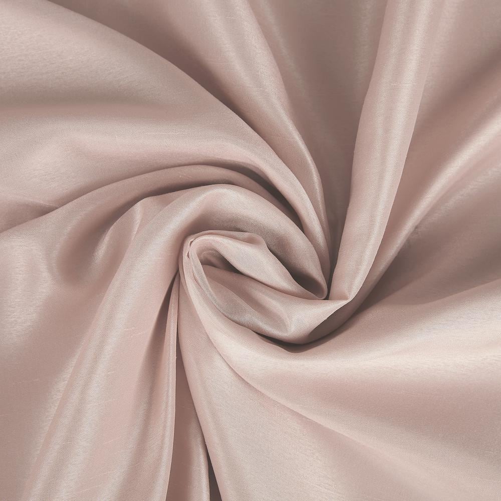 Blush Pink Faux Dupioni Silk Blackout Curtain Panel