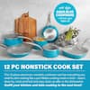 Gotham Steel 20-Piece Aluminum Ti-Ceramic Nonstick Cookware and Bakeware Set  in Aqua Blue 7528 - The Home Depot