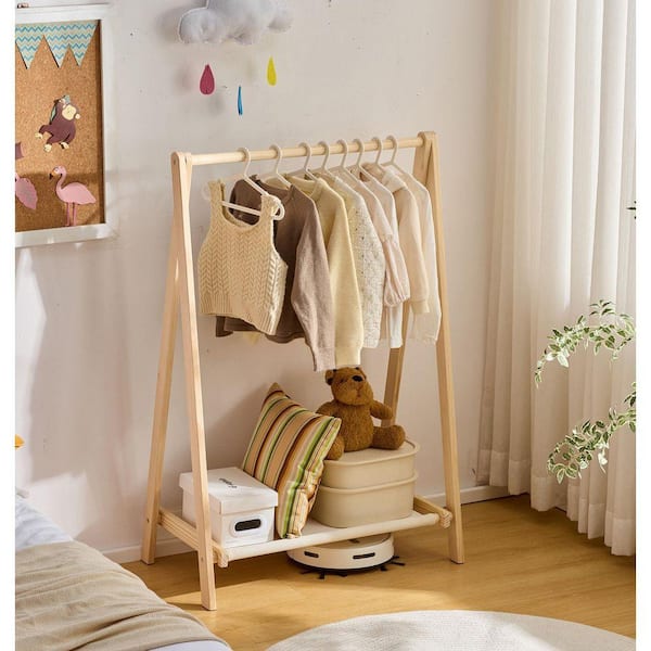 B BALANBO Beige Foldable Kids Clothing Rack Stand for Dress Up, Playroom, Nursery, Portable Hanging Organizer for Toddler/Pets KW-ETSJGYJ100 B BALANBO Beige Foldable Kids Clothing Rack Stand for Dress Up, Playroom, Nursery, Portable Hanging Organizer for Toddler/Pets KW-ETSJGYJ100