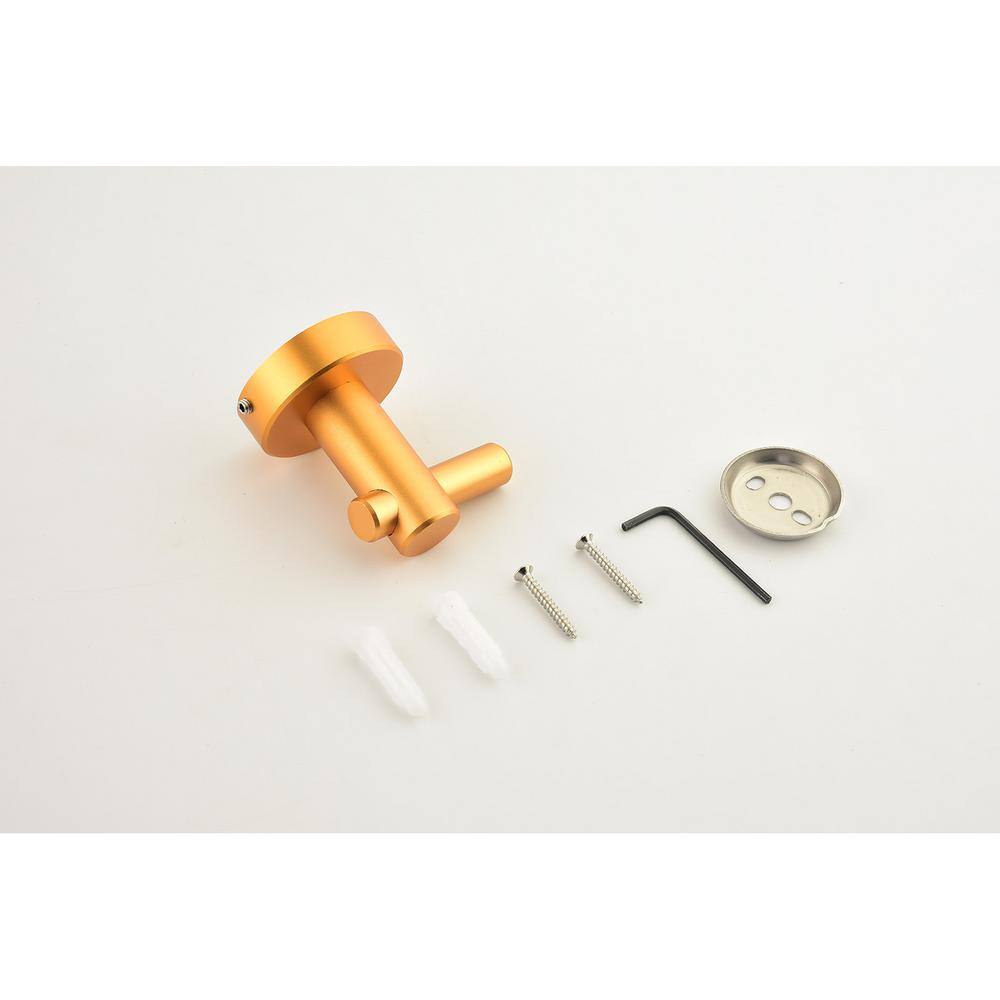 Brushed Gold 6-Piece Stainless Steel Bathroom Hardware Set