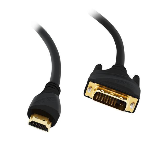 GearIt 6 ft. HDMI Male to DVI Male Adapter Video Cable - Black