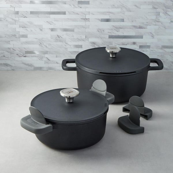 BergHOFF Leo Phantom 4-Piece Nonstick Ceramic Stockpot Set, Recycled