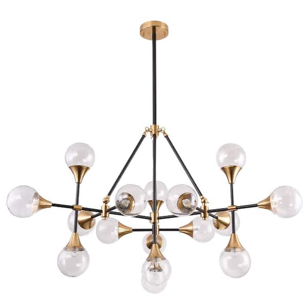 Delaney 40-Watt Integrated LED Black Sputnik Chandelier