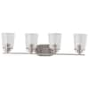 Progress Lighting Inspiration 32.19 In. 4-Light Brushed Nickel Bathroom ...