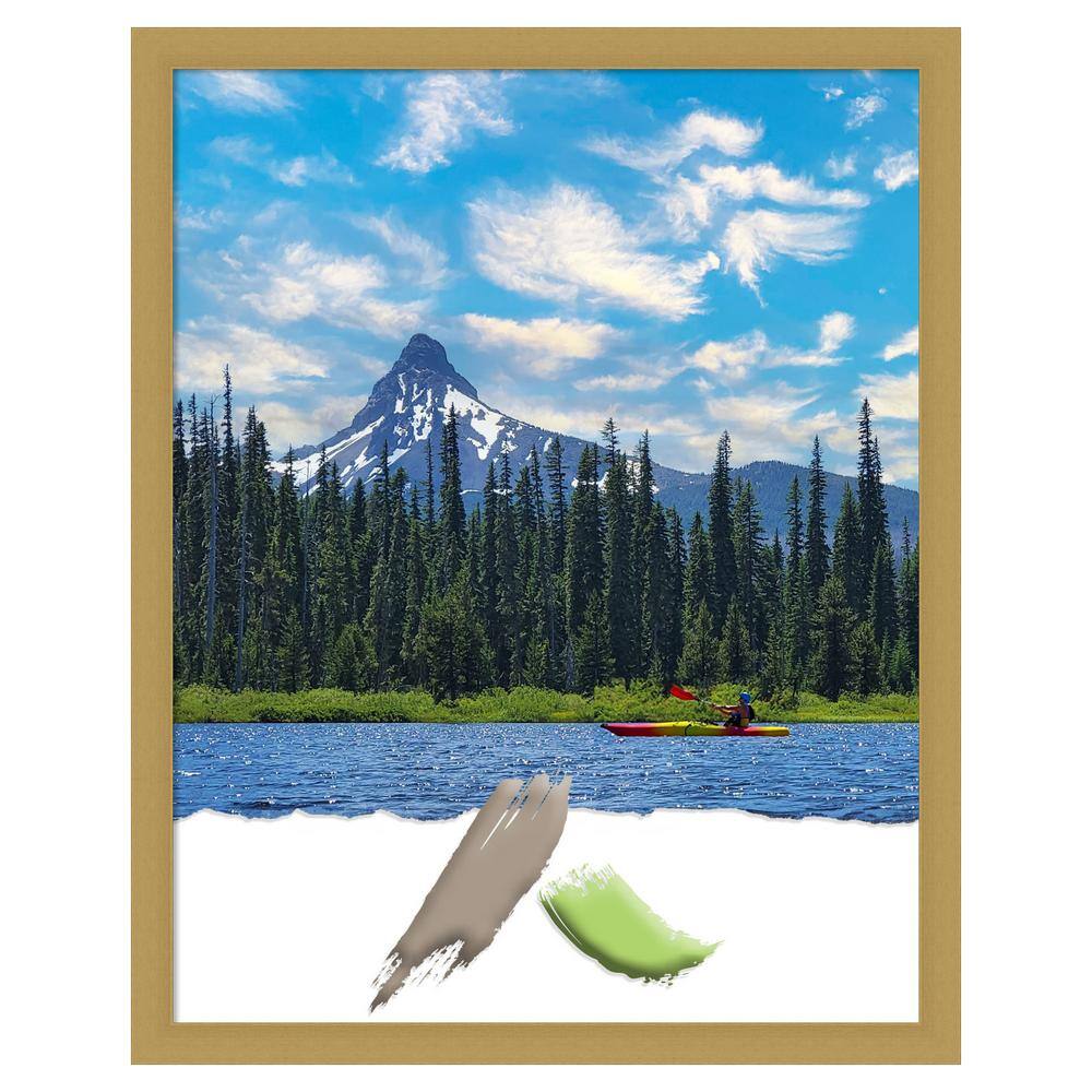 Grace Brushed Gold Narrow Polystyrene Wall Frame 24x30