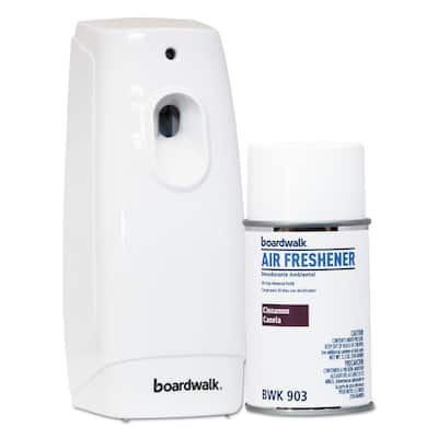 5.3 oz. Cinnamon Sunset Automatic Air Freshener Dispenser Starter Kit, White