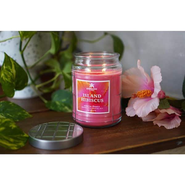 AROMAHOME BY SLATKIN & CO 18 oz. Island Hibiscus Scented Candle Jar  HD-AHC-S21-IH - The Home Depot