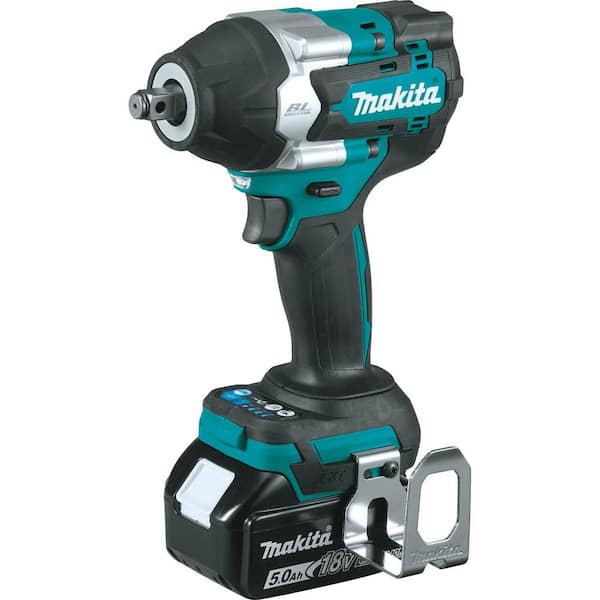 18V LXT Brushless Cordless 1/2 in. Impact Wrench Kit w/Friction Ring Anvil 5.0Ah w/1/2 in. Impact Socket Set