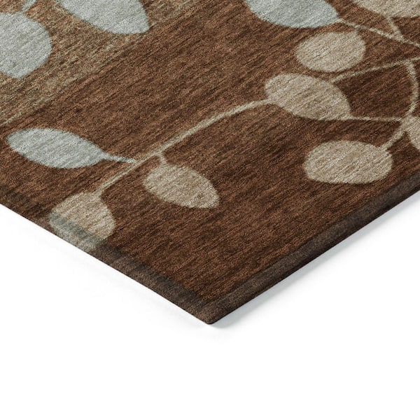 Chantille Machine Washable Indoor/Outdoor Abstract ACN1900 Mocha 5 ft. x 7 ft. 6 in. Accent Rug