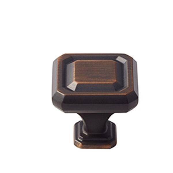 Amerock Wells 1-1/4 in (32 mm) Length Oil-Rubbed Bronze Square Cabinet Knob