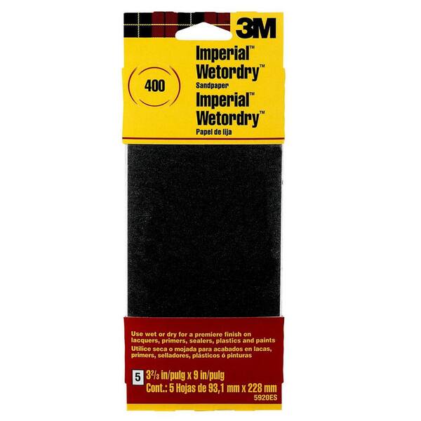 Wet or Dry Silicon Carbide Sandpaper 25 Count 3M COMPANY 88600 180 Grit 9 x 11 