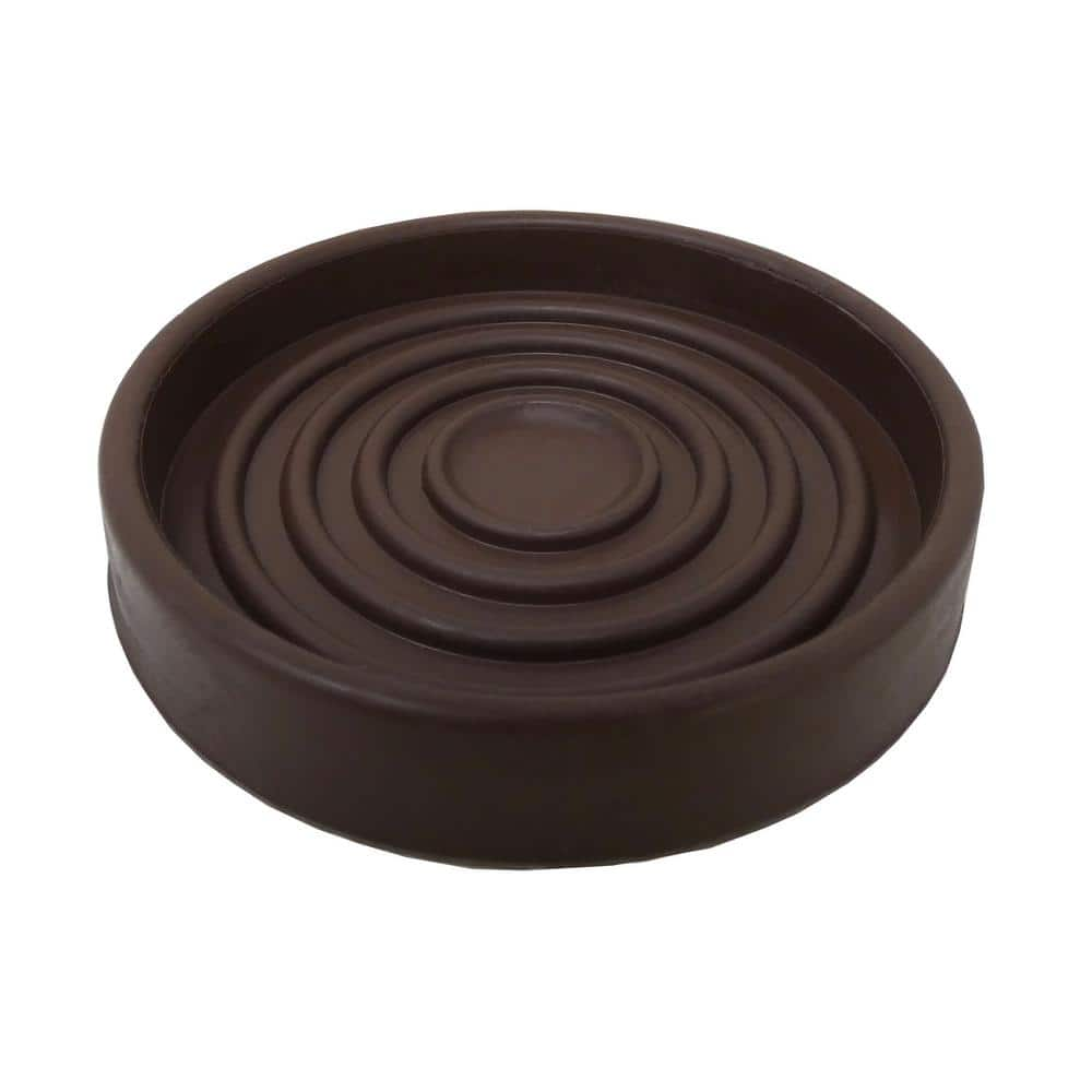 Everbilt 1 12 In Brown Smooth Rubber Furniture Cups 4 Per Pack