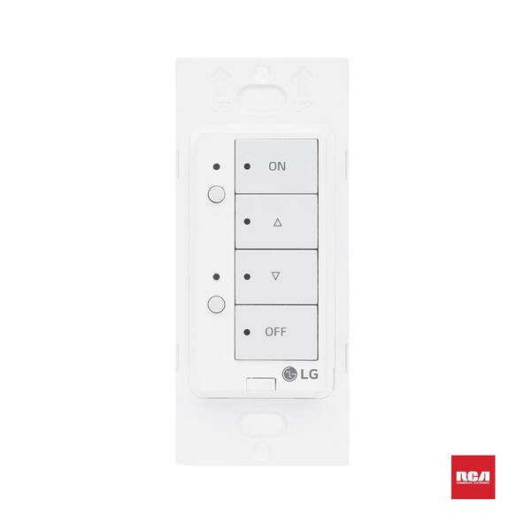 RCA Sensor Connect AC Powered 4-Button Wireless Scheduling Switch (1-Group) White