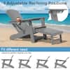 Infographic showing 4 adjustable reclining positions for the chair.