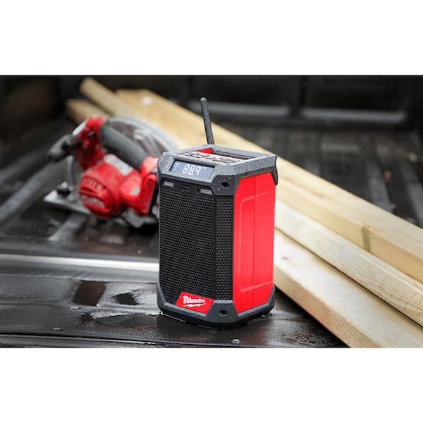 Milwaukee M12 12-Volt Lithium-Ion Cordless Bluetooth/AM/FM Jobsite Radio  with Charger 2951-20 - The Home Depot