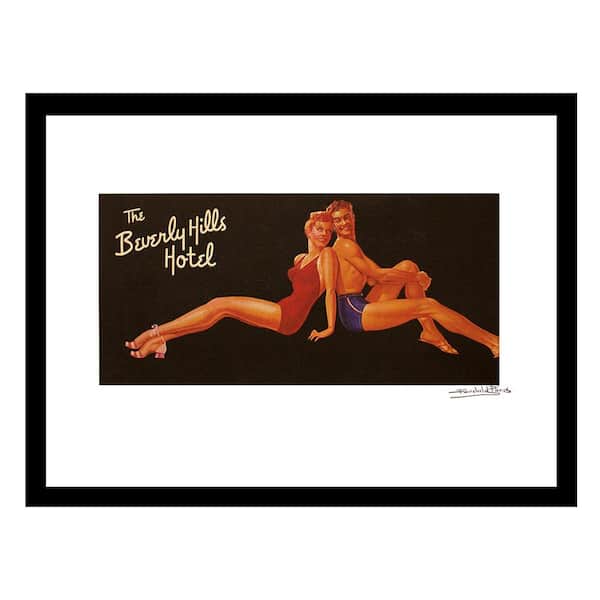VENICE BEACH Collections Vintage Summer Romance at the Beverly Hills Hotel by Fairchild Paris 1-Piece Framed Graphic Print 18 in. x 14 in.