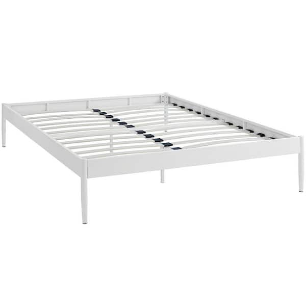 MODWAY Elsie White Queen Bed Frame