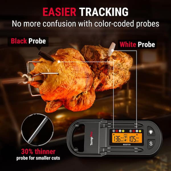 TempPro TempSpike Plus 600ft Bluetooth Meat Thermometer with Dual