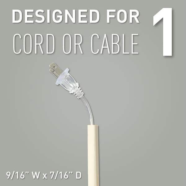 Legrand Wiremold CornerMate Cord Cover 5 ft. Channel, Cord Hider for Home  or Office, Holds 3 Cables, White C40 - The Home Depot