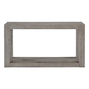Pinedale 54 in. Distressed Gray Pine Wood Sofa/Console Table