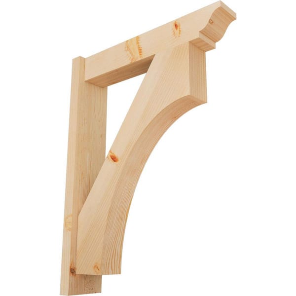 Ekena Millwork 6 in. x 32 in. x 24 in. Douglas Fir Westlake Traditional Smooth Outlooker