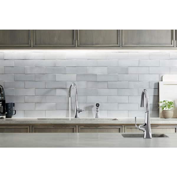 KOHLER Graze Single Handle Standard Kitchen Faucet with Swing Spout and Sidespray in Polished Chrome