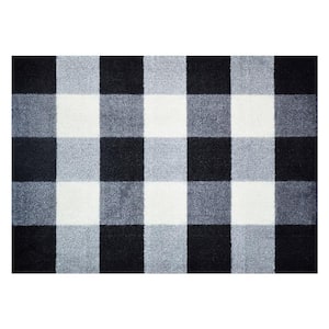 In-Home Washable/Non-Slip Buffalo Check 2 ft. 3 in. x 1 ft. 5 in. Area Rug & Mat