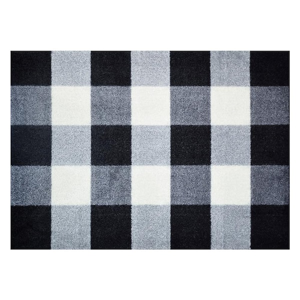Studio 67 In-Home Washable/Non-Slip Buffalo Check 2 ft. 3 in. x 1 ft. 5 in. Area Rug & Mat