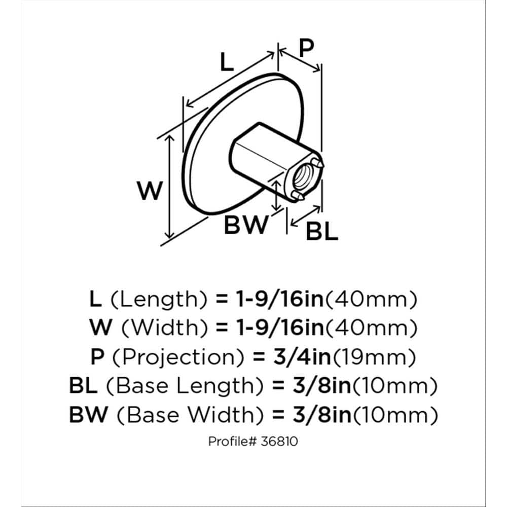 Brushed Nickel Modern Finger Cabinet Knob with Mounting Hardware