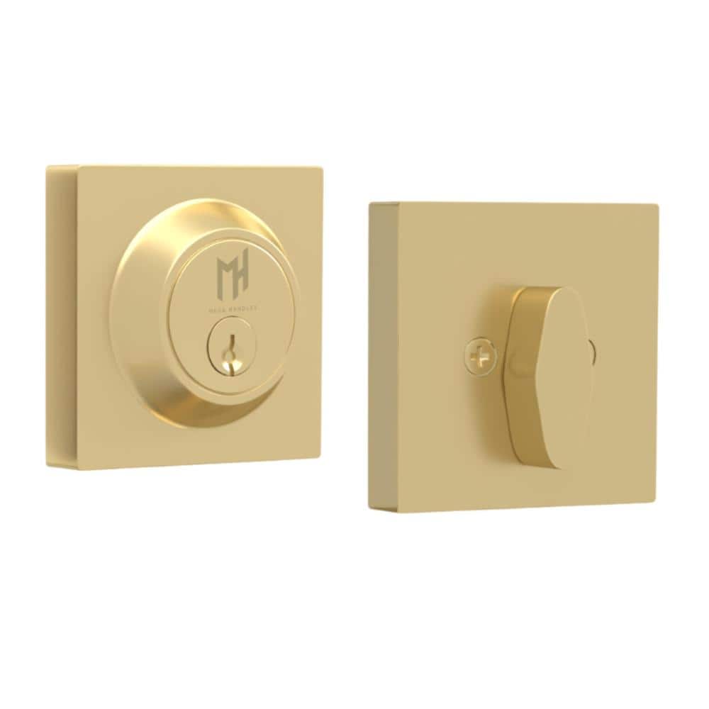 Schein Deadbolt Lock - Heavy Duty Square, Satin Brass price history on PriceWatchPro