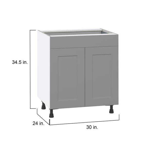 J COLLECTION Bristol 92.5 in. W x 89.5 in. H x 24 in. D Painted Slate Gray Assembled Office Base Cabinet Bundle